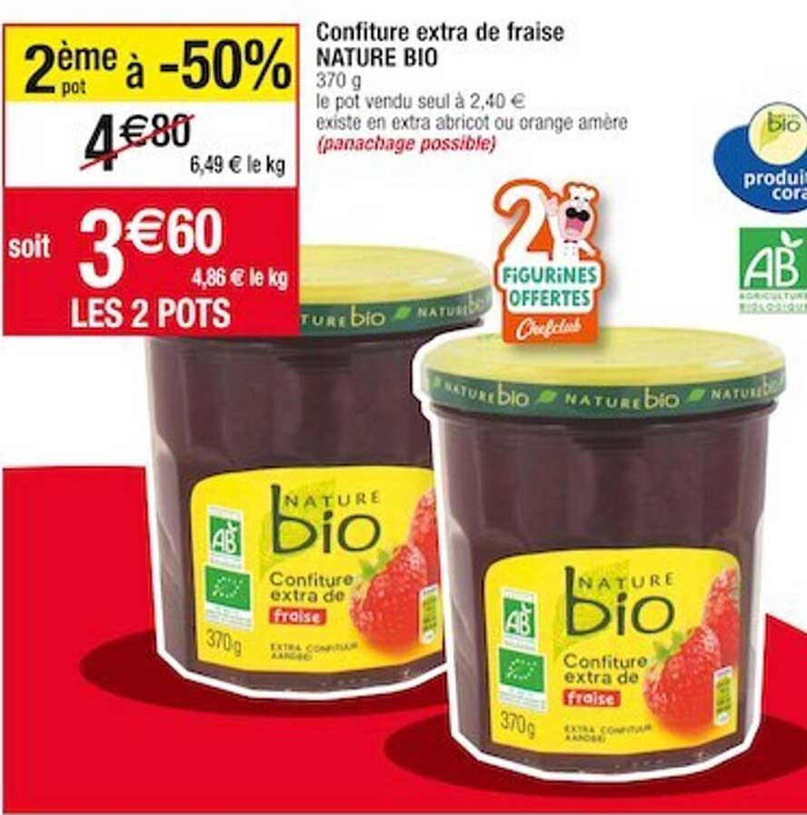 Confiture Extra De Fraise Nature Bio