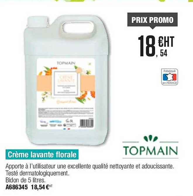 crème lavante florale topmain