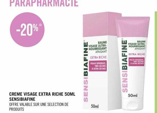 crème visage extra riche 50ml sensibiafine