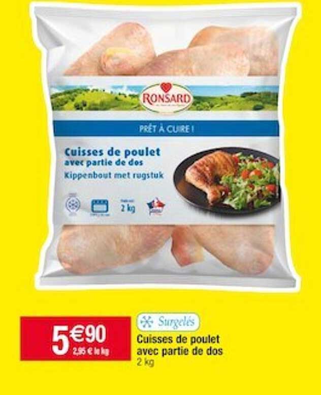 cuisses de poulet avec partie de dos
