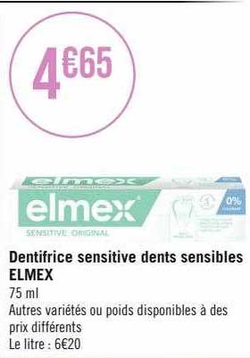 dentifrice sensitive dents sensibles elmex