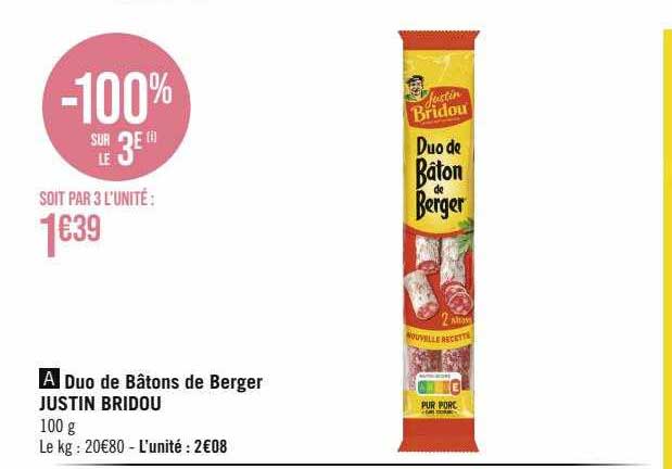 Duo De Bâtons De Berger Justin Bridou