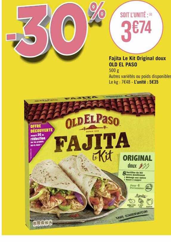 Fajita Le Kit Original Doux Old El Paso