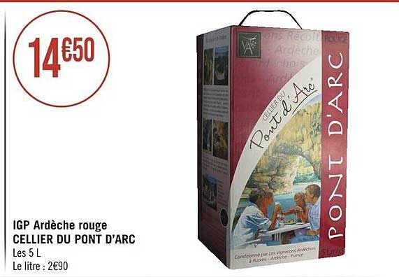Igp Ardèche Rouge Cellier Du Pont D'arc