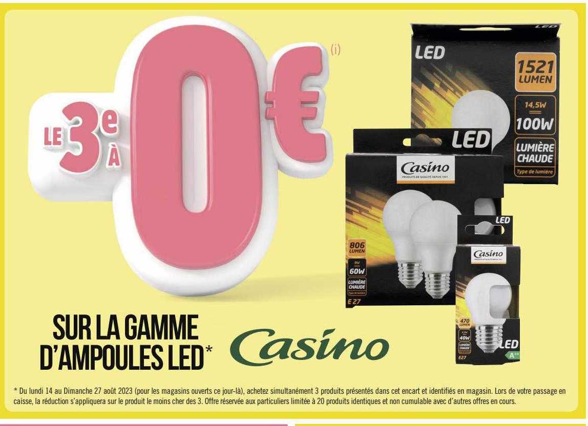la gamme d'ampoules led casino