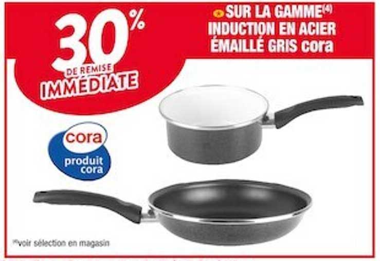 La Gamme Induction En Acier émaillé Gris Cora