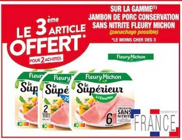 la gamme jambon de porc conservation sans nitrite fleury michon
