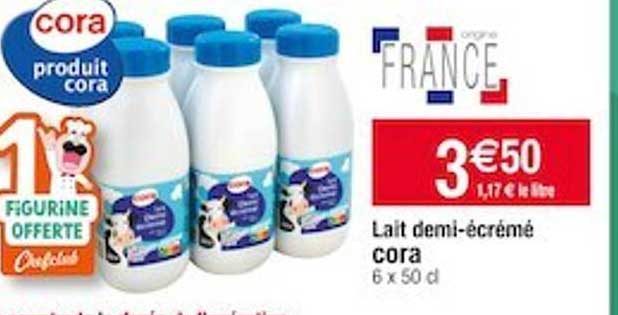 lait demi-écrémé cora