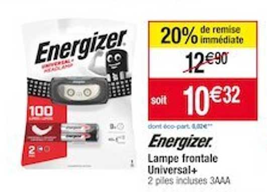 lampe frontale universal+ energizer