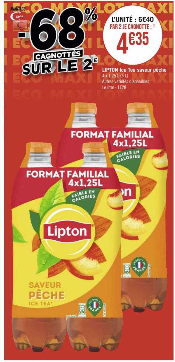 Lipton Ice Tea Saveur Pêche