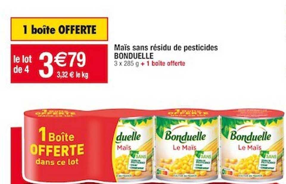 maïs sans résidu de pesticides bonduelle