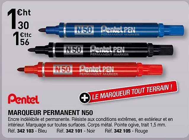 marqueur permanent n50 pentel