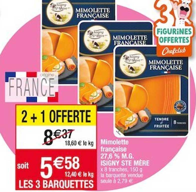 mimolette française 27,6% m.g. isigny ste mère