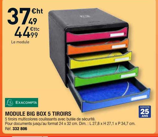module big box 5 tiroirs exacompta