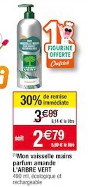 mon vaisselle mains parfum amande l'arbre vert