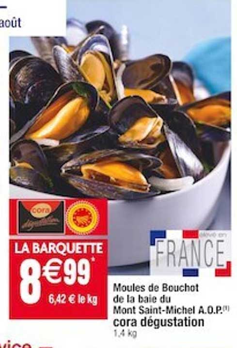 moules de bouchot de la baie du mont saint-michel a.o.p. cora dégustation