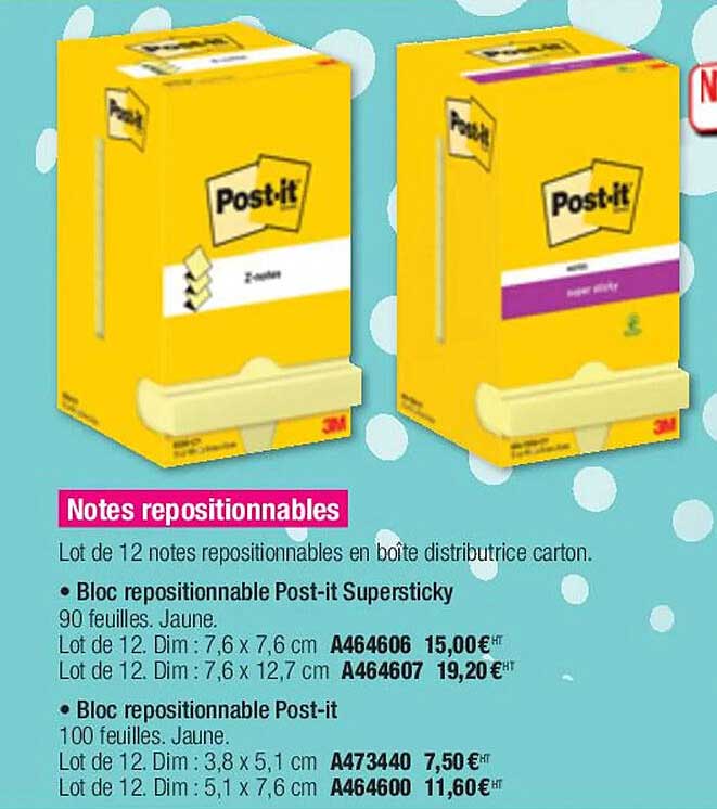 notes repositionnables post-it