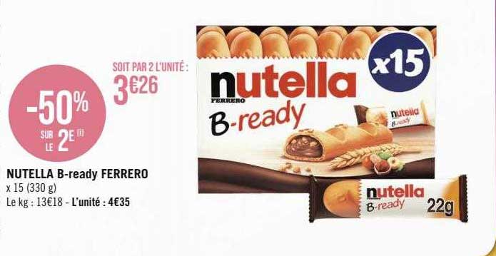 nutella b-ready ferrero