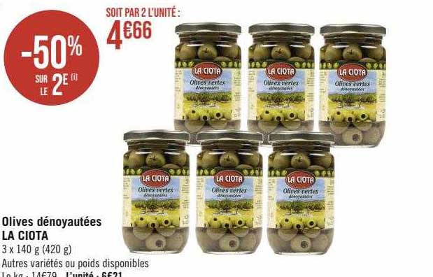 Olives Dénoyautées La Ciota