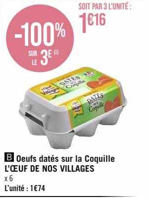 œufs datés sur la coquille l'œuf de nos villages
