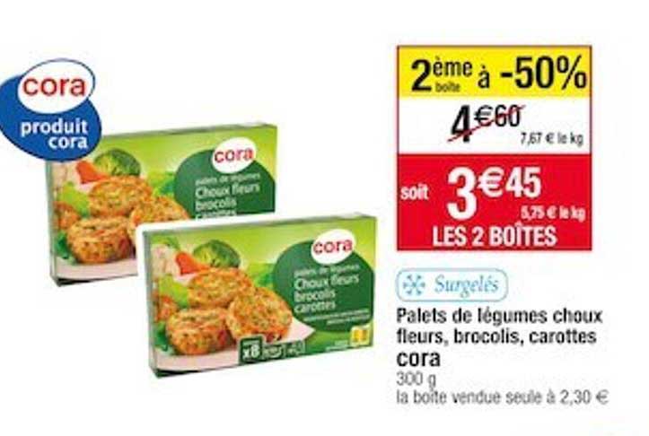 pales de légumes choux fleurs, brocolis, carottes cora