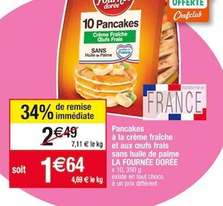 pancakes à la crème fraîche et aux œufs frais sans huile de palme la fournée dorée