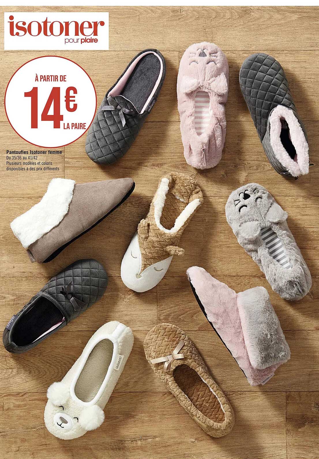 Pantoufles Isotoner Femme