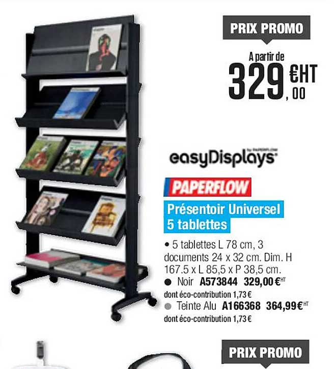 présentoir unviersel 5 tablettes