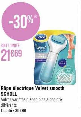 râpe électrique velvet smooth scholl