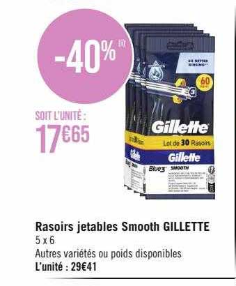 rasoirs jetables smooth gillette
