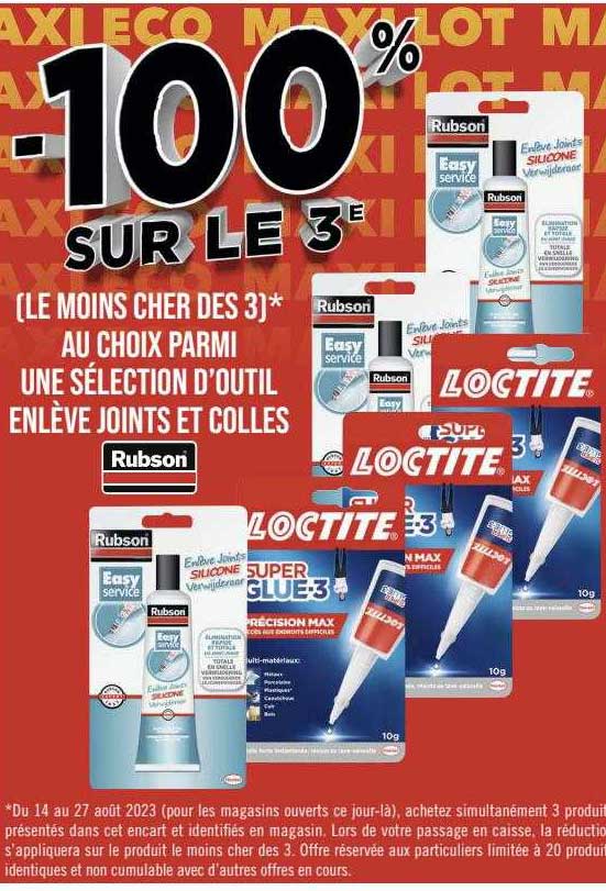 sélection d'outil enlève joints et colles rubson