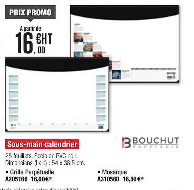 sous-main calendrier