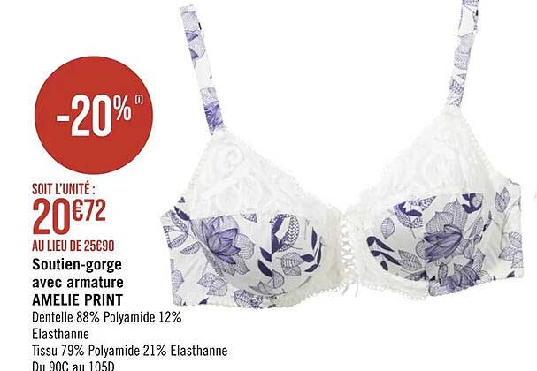 soutien-gorge avec armature amélie print