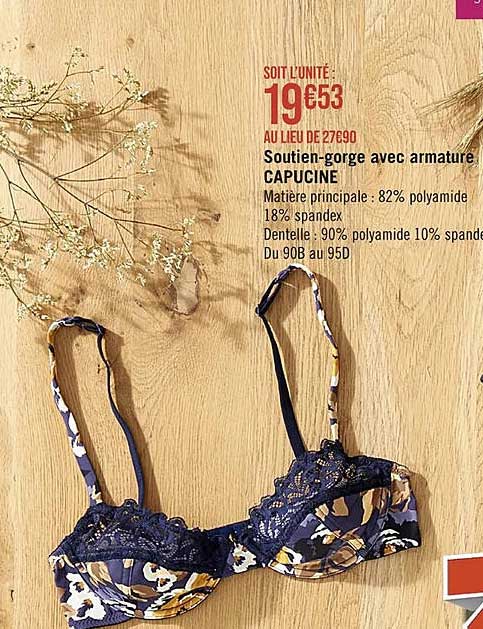 soutien-gorge avec armature capucine