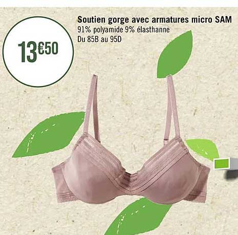 soutien gorge avec armatures micro sam
