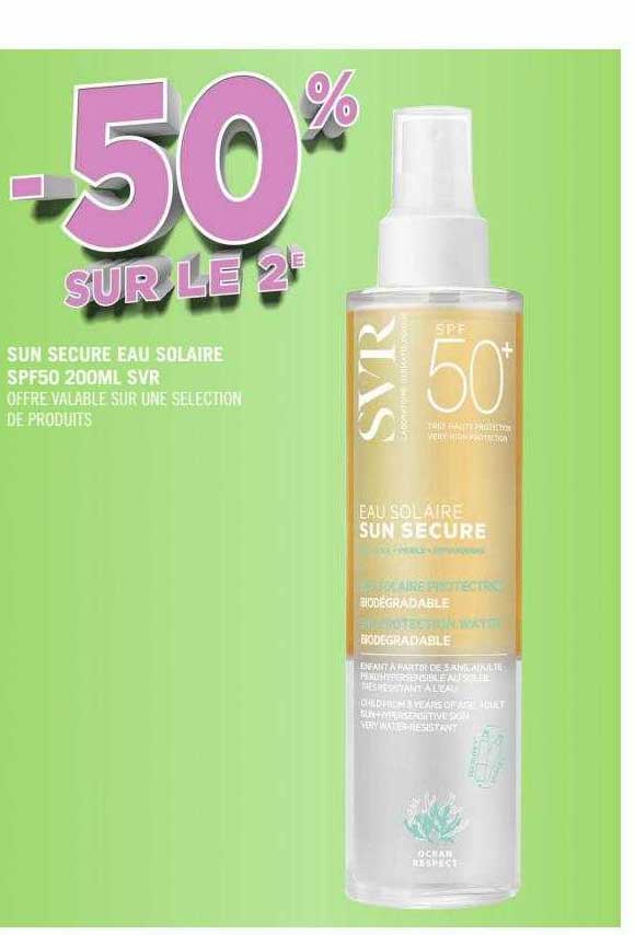 sun secure eau solaire spf50 200ml svr