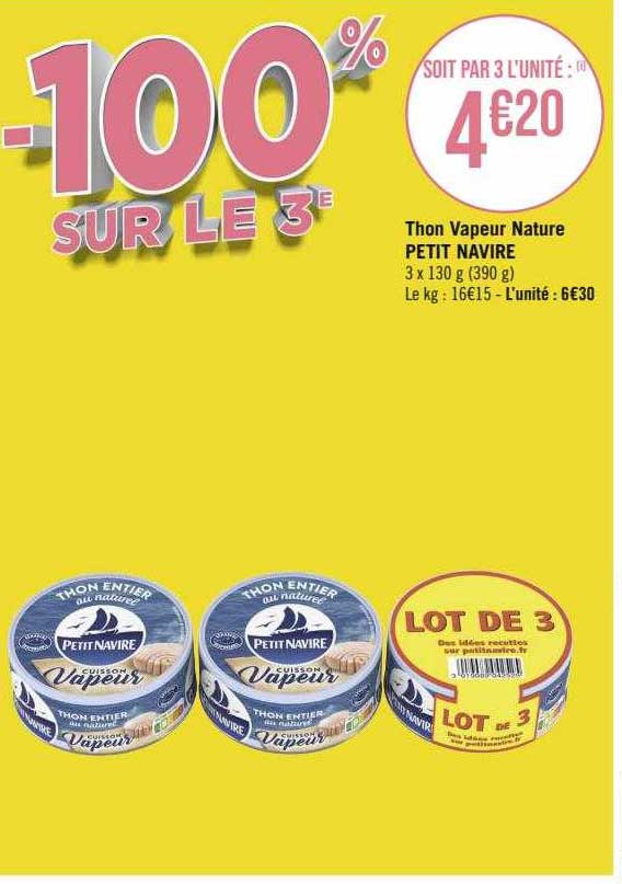 Thon Vapeur Nature Petit Navire