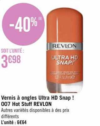 vernis à ongles ultra hd snap ! 007 hot stuff revlon