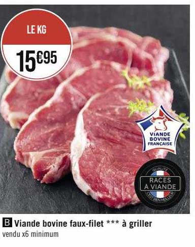 Viande Bovine Faux-filet***à Griller