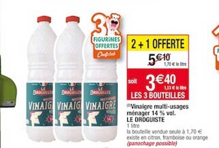 vinaigre multi-usages ménager 14% vol. le droguiste