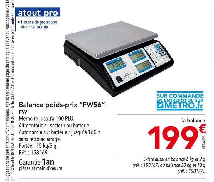 balance poids prix fw56 fw