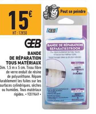 bande de réparation tous matériaux geb