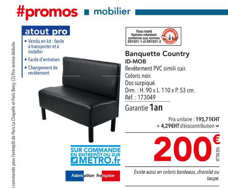 banquette country id mod