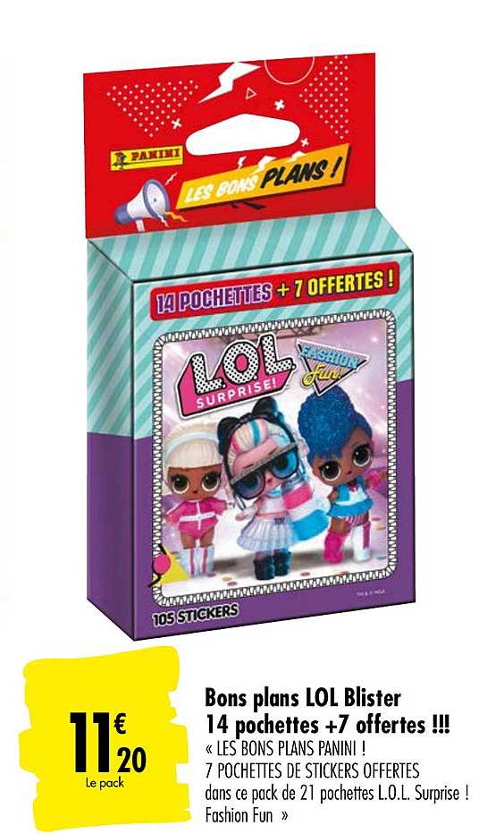 bons plans lol blister 14 pochettes +7 offertes !!!