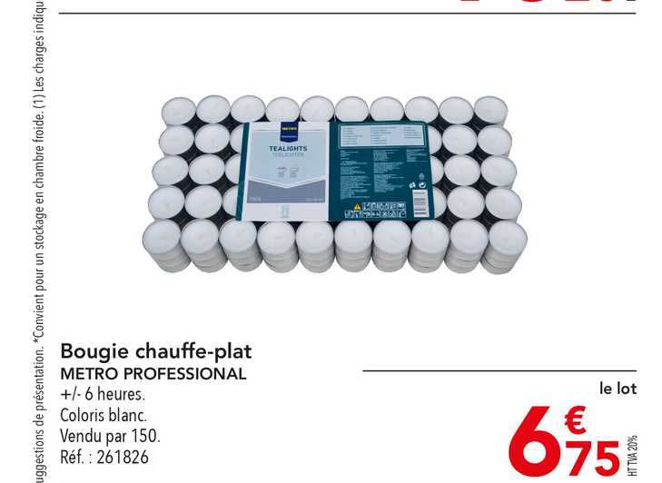 bougie chauffe plat metro professional