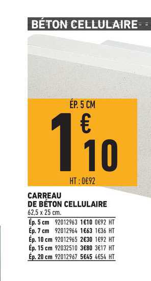 carreau de béton cellulaire
