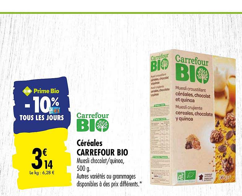 Céréales Carrefour Bio