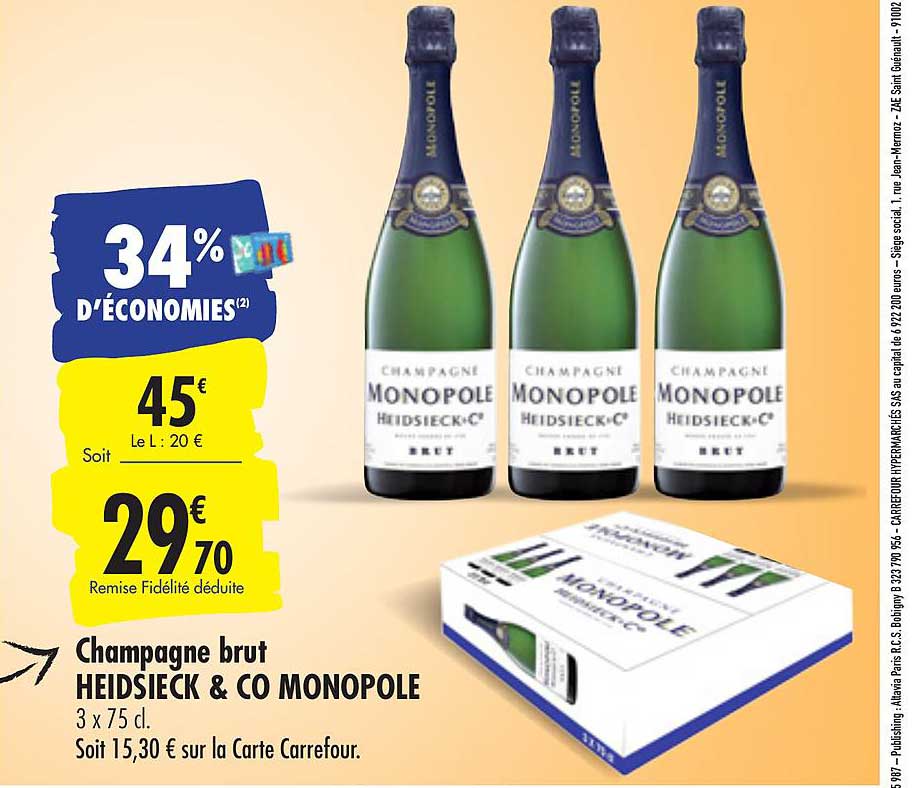 Champagne Brut Heidsieck & Co Monopole