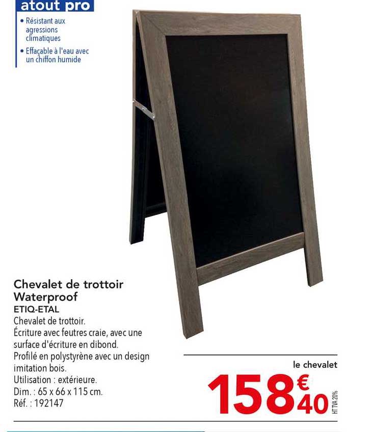 chevalet de trottoir waterproof etiq etal