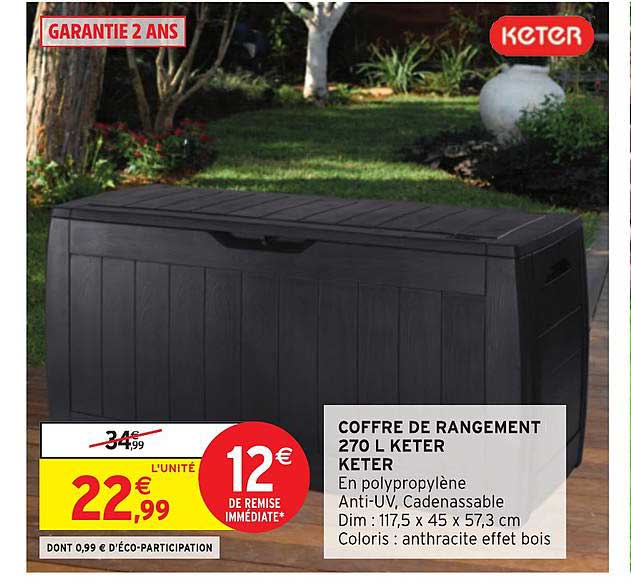 Coffre De Rangement 270 L Keter Keter